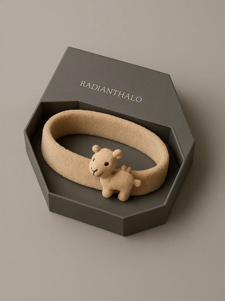 Baby Headband with Standing Camel Plush – Ultra-Cute Design