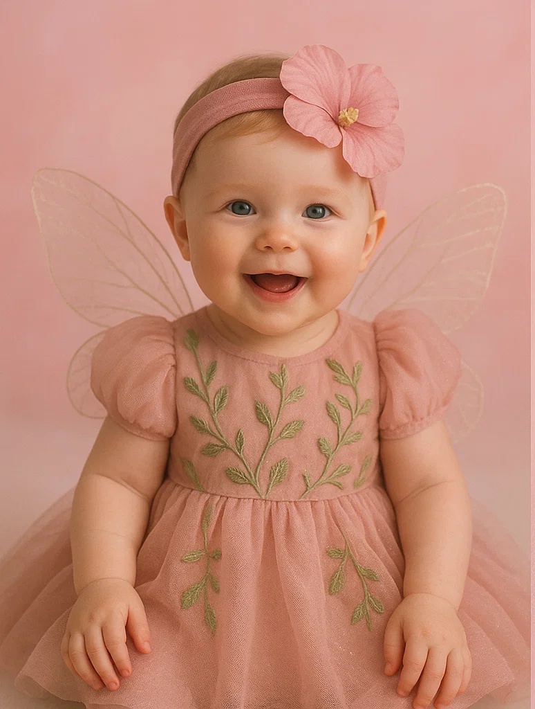 Blush Hibiscus Fairy Baby Headband