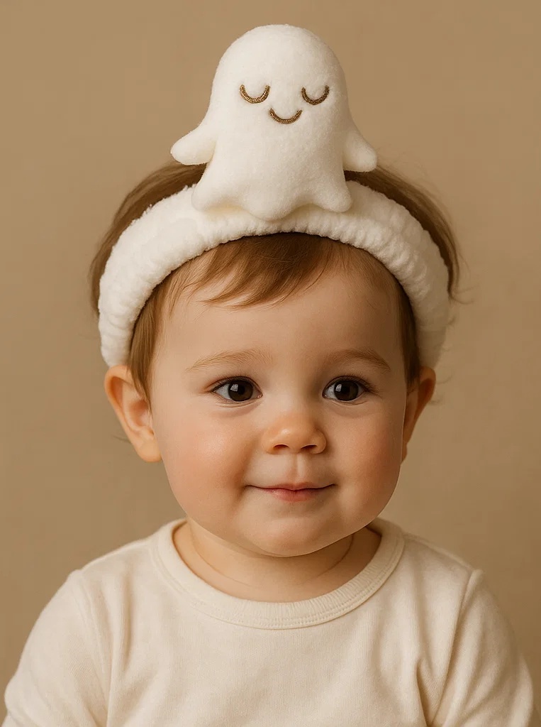 Diademas adorables para bebés con juguetes de peluche de Halloween – ideales para fotos de bebés B端