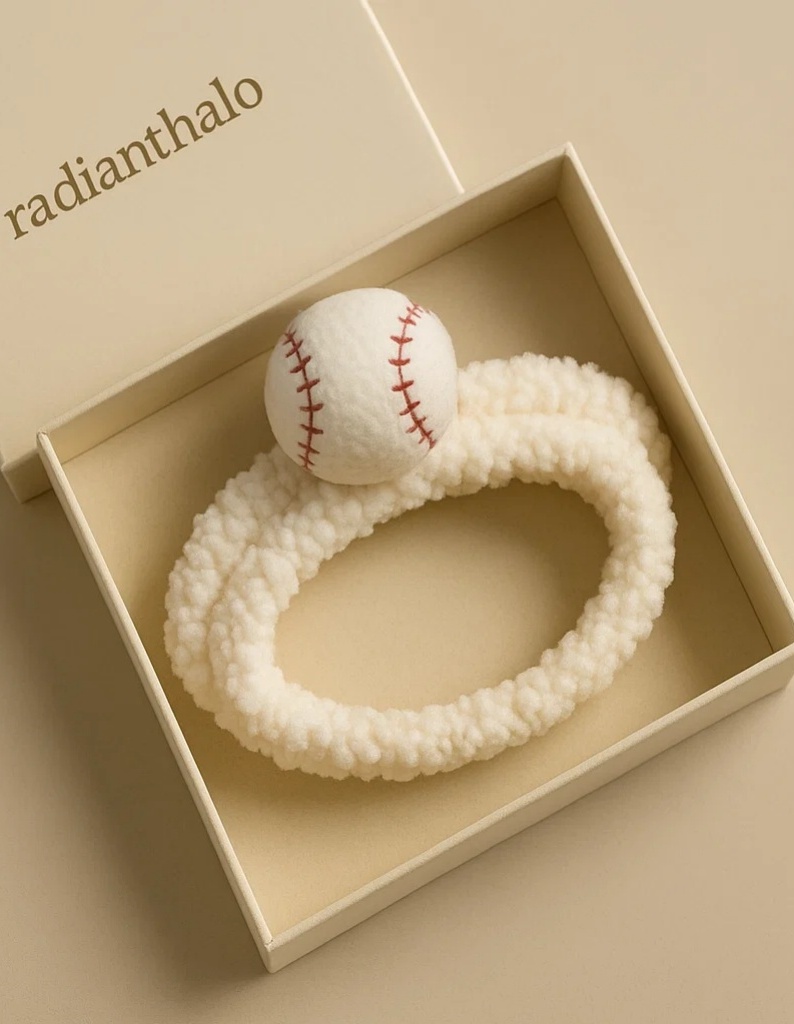 Tennis Delight: Plush Baby Headband with Removable Tennis Ball