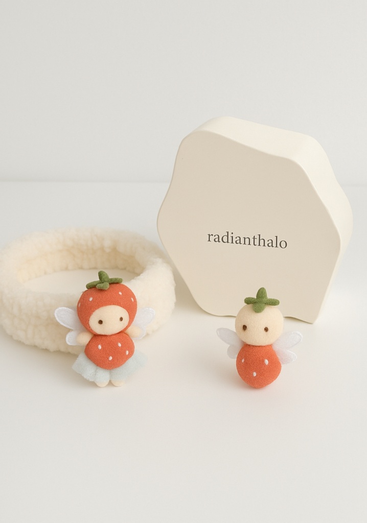 Strawberry Fairy Baby Headband for Photos