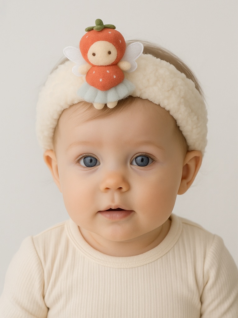 Strawberry Fairy Baby Headband for Photos