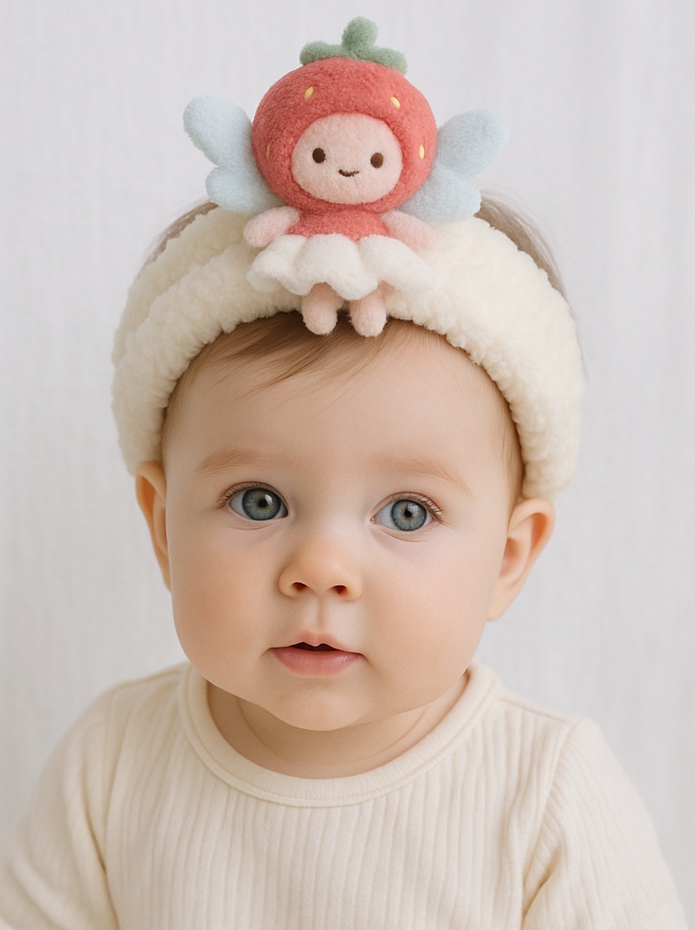 Red Strawberry Fairy Baby Headband for Adorable Photos