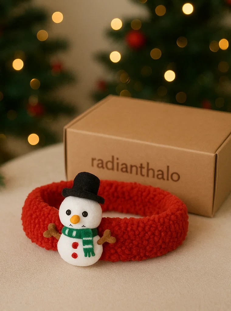 Bandeau de fête pour bébé en peluche – Parfait pour ventes hivernales