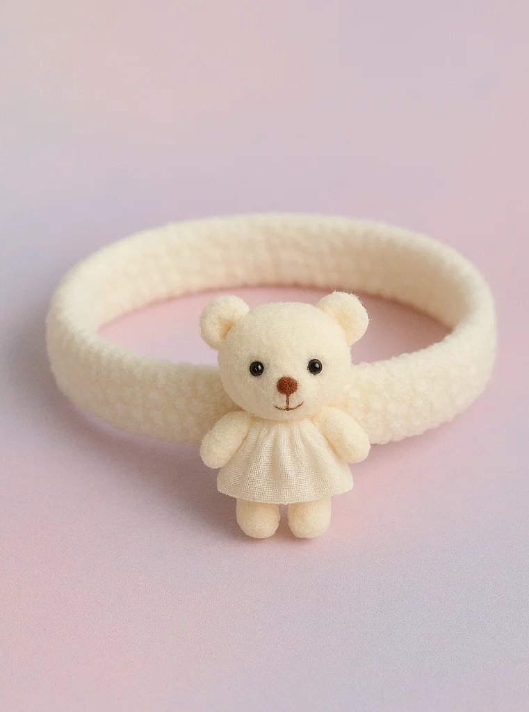Bear Plush Baby Headband for Newborn Photography