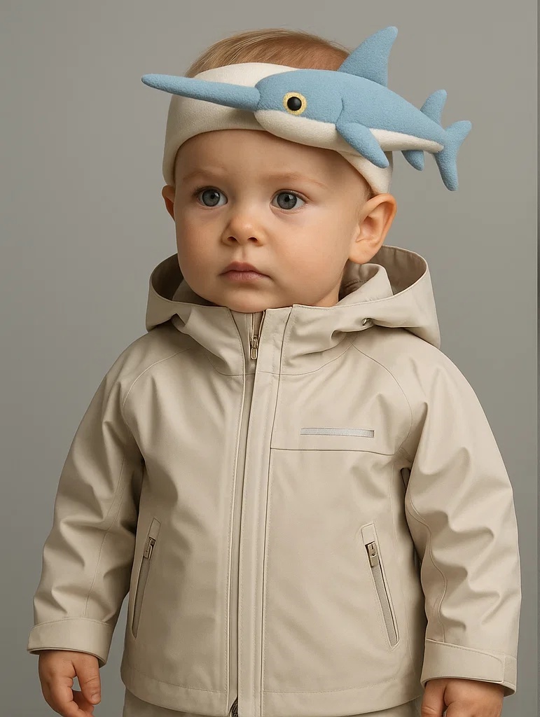 Niedliches Baby-Stirnband mit Schwertfisch