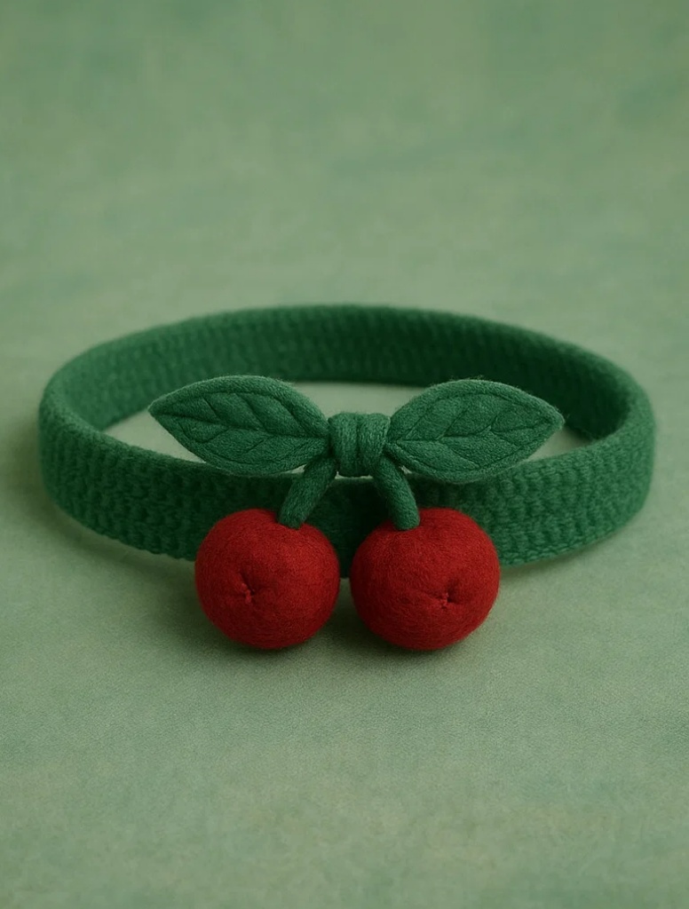 Cherry-Themed Baby Headband