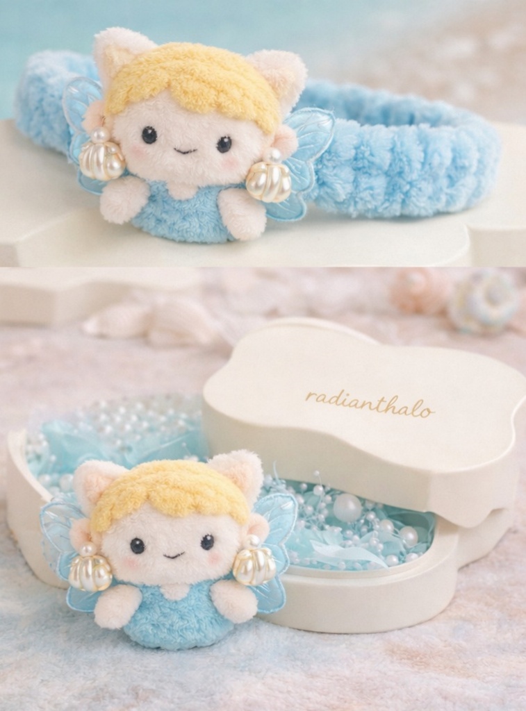 Mermaid-Inspired Twin Baby Headbands for Magical Photoshoots