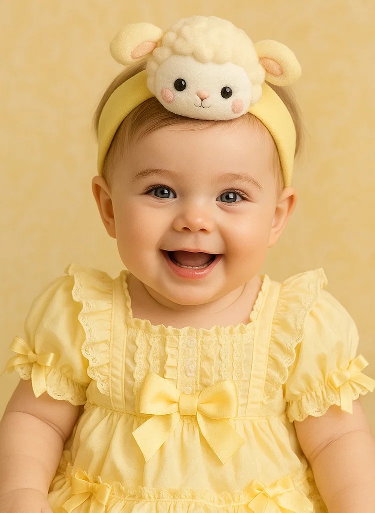 Cute Lamb Baby Headband – Soft and Adorable