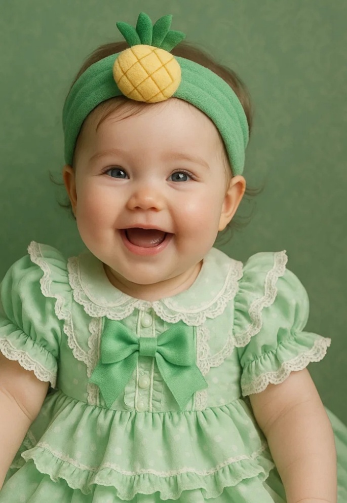 Pineapple-Themed Baby Headband