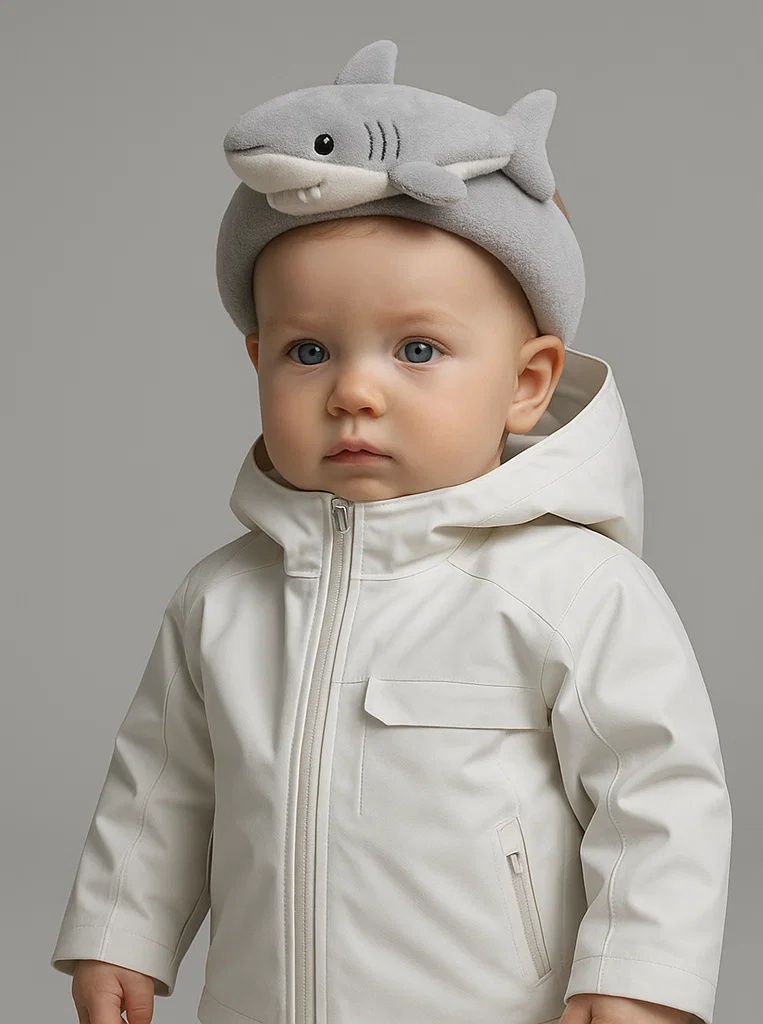Adorable Shark Design Baby Headband for Boys and Girls