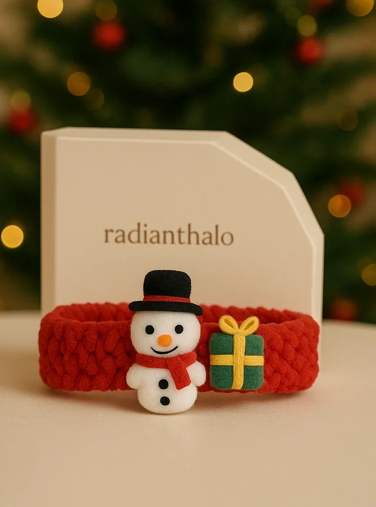 Bandeau pour bébé avec des personnages de Noël adorables pour des photos magiques