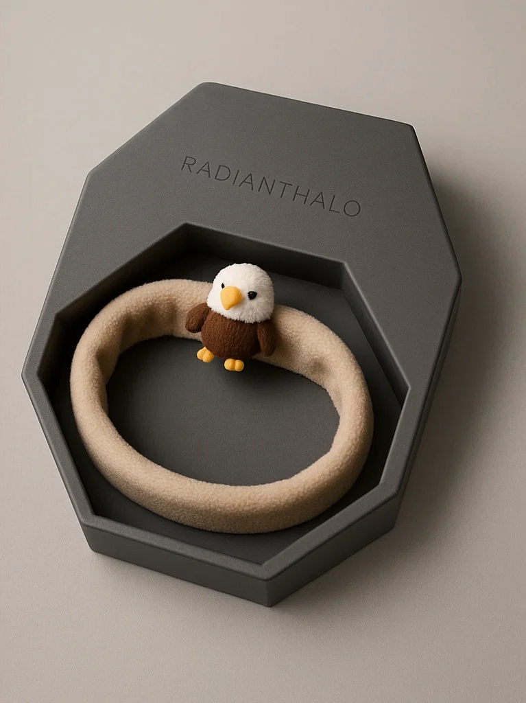 Baby-Stirnband mit Adler, weiches Fleece, niedliches Design