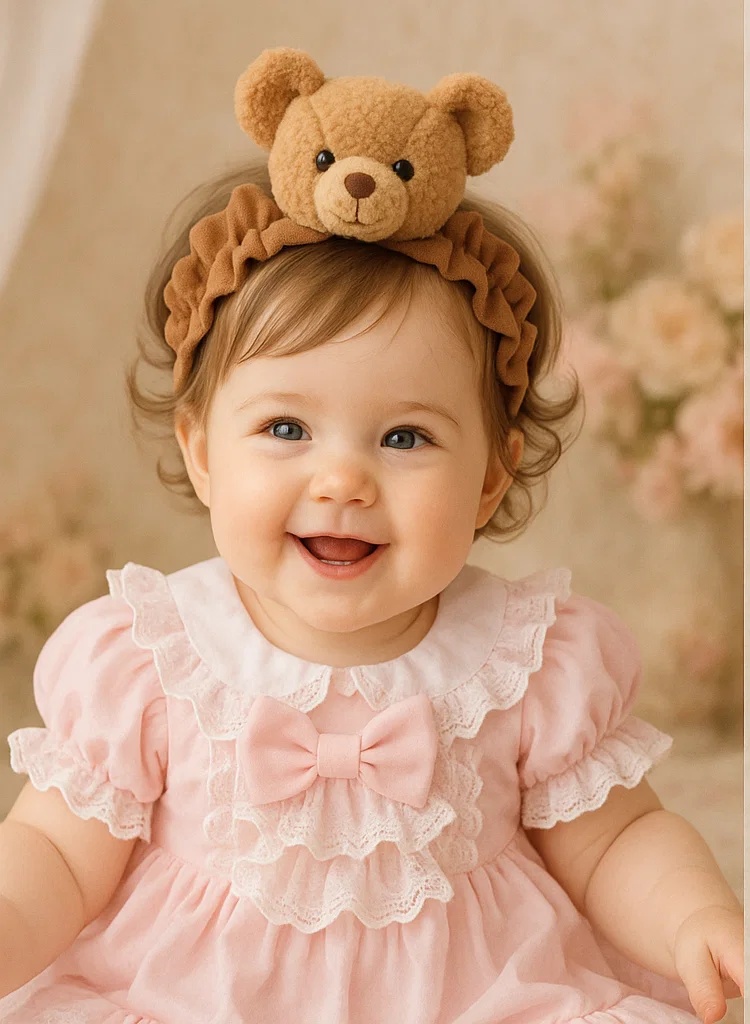 Cute Baby Bear Headband (Pink)