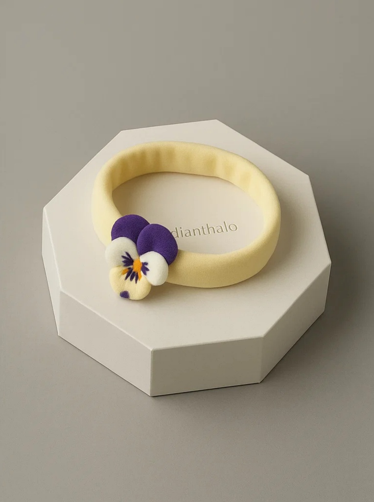 Yellow Bloom Baby Headband – Cheerful Floral Plush Look