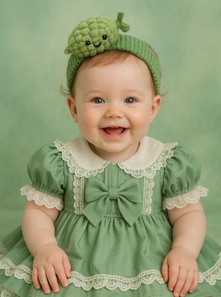Bitter Melon-Themed Baby Headband