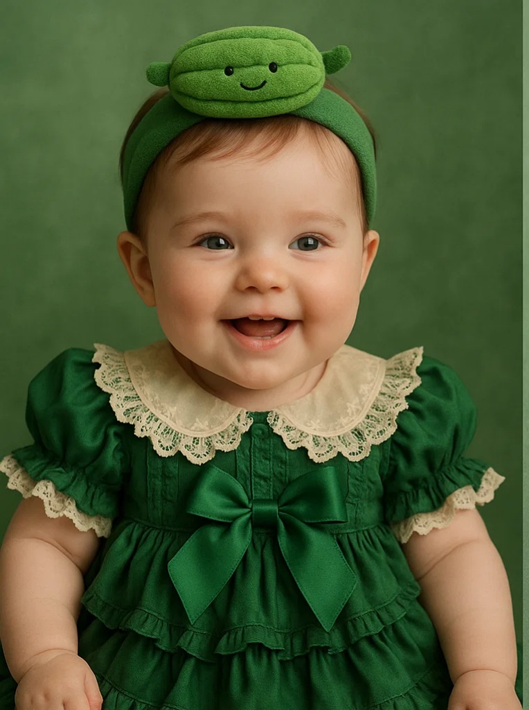 Cucumber-Themed Baby Headband