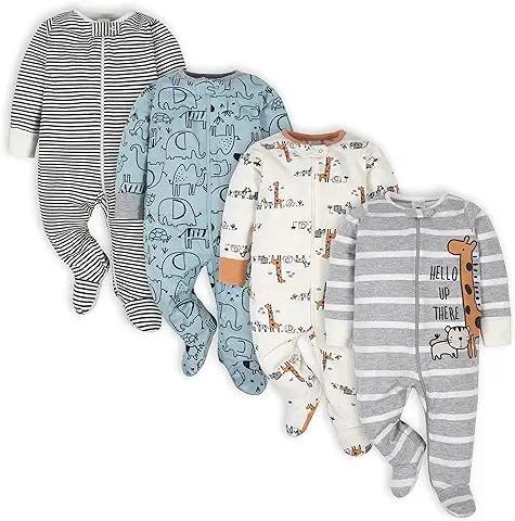 Animal Print Baby Pajama Set (4-Pack)