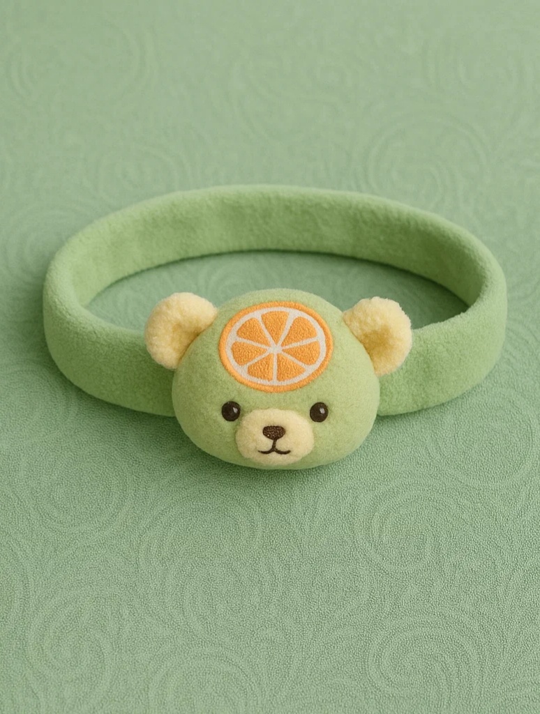 Lemon Bear-Themed Baby Headband