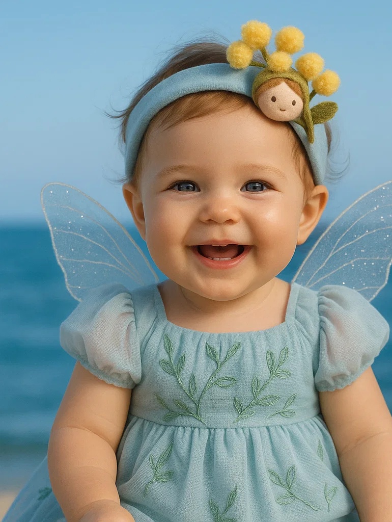 Delightful Baby Headband with Removable Floral Embellishments