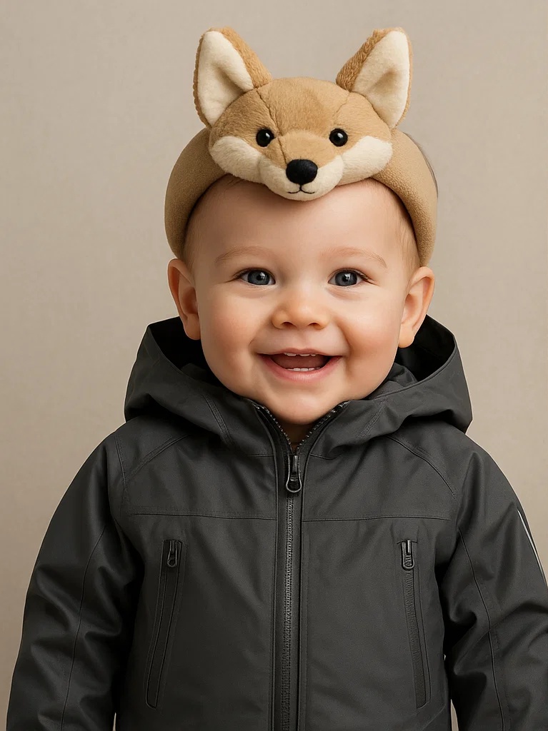 Fox Ears Plush Baby Headband – Adorable Woodland Animal Style