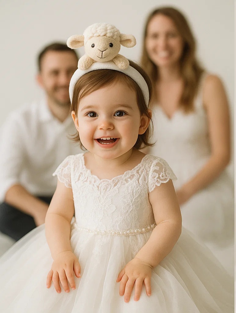 Lamb Plush Baby Headband – Adorable Farm Animal Hair Accessory