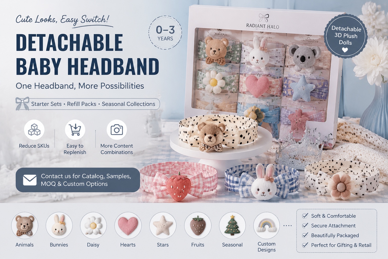 Carrying Too Many Similar Baby Headband SKUs? Use One Detachable System to Build Starter Sets, Refill Packs, and Seasonal Collections