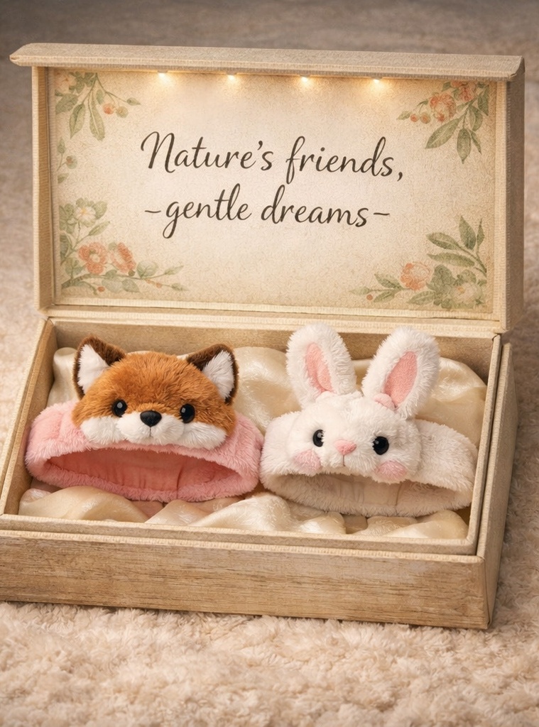 Cute Baby Headband with Fox and Bunny Characters for Newborns