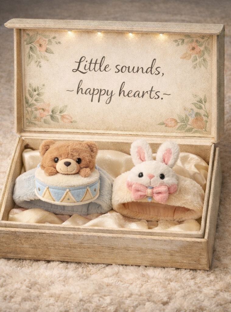 Soft & Breathable Cotton Detachable Baby Headband with Penguin and Bunny Characters