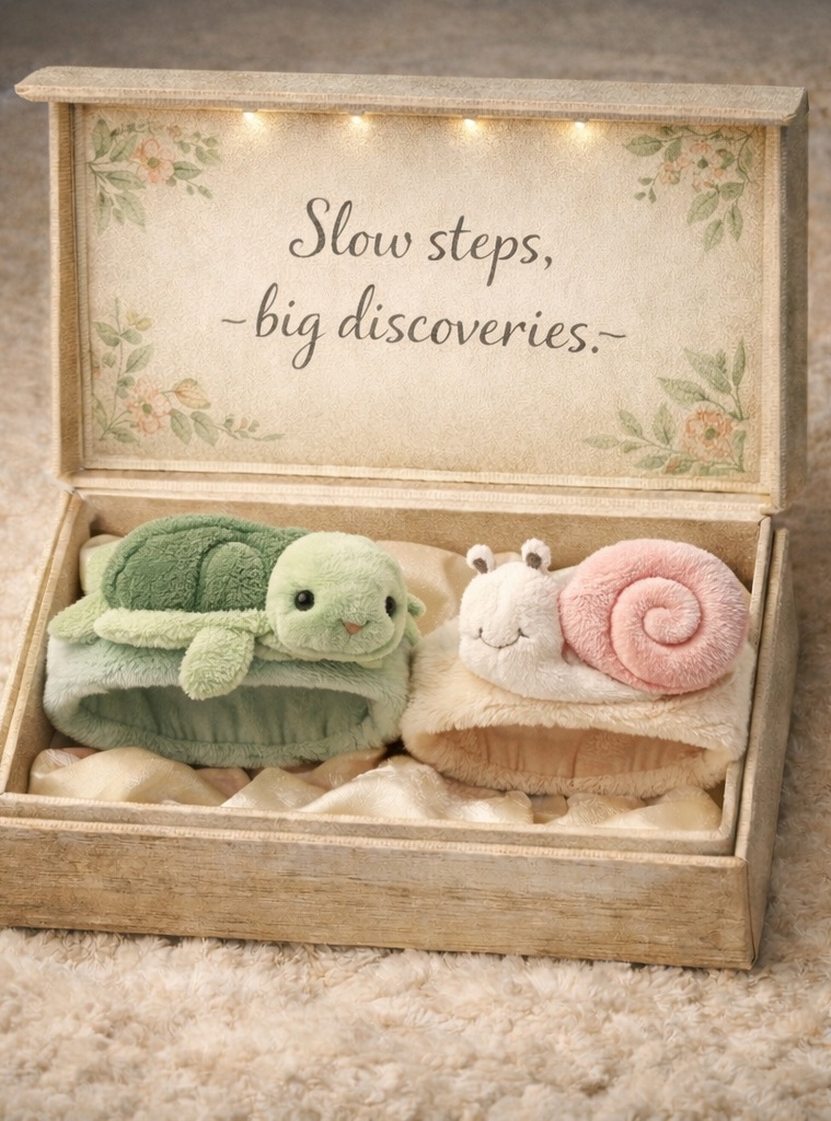 Turtle & Snail Cartoon Plush Baby Headband Gift Set for Baby Photography