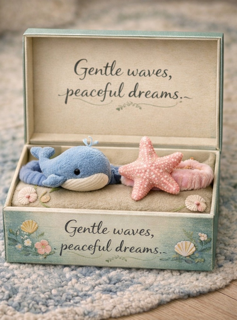 Whale & Starfish Ocean Plush Baby Headband Gift Set for Baby Photography Props