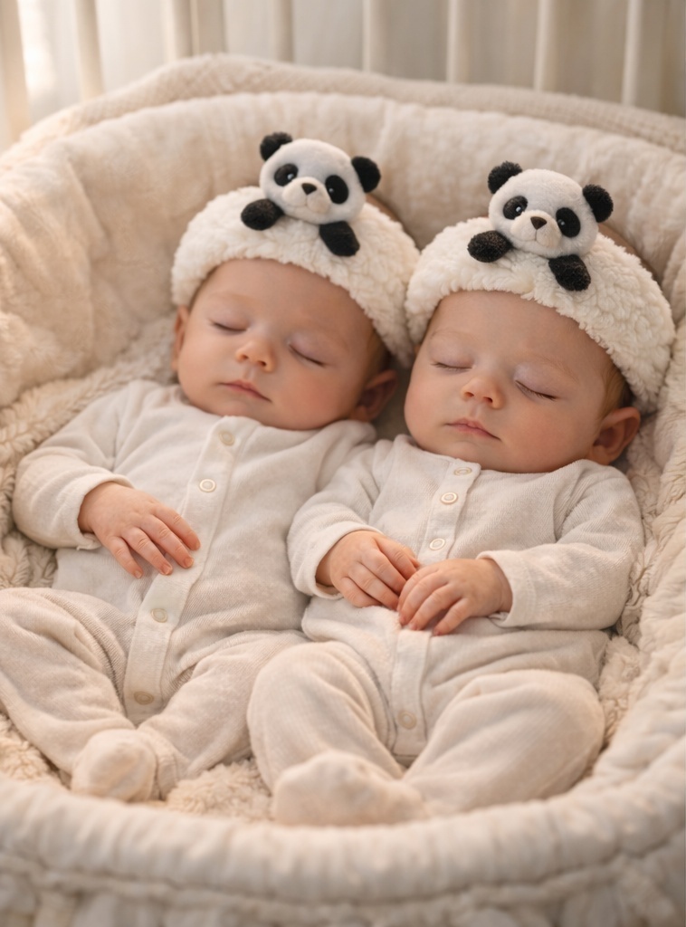 Cute Panda Baby Headband – Soft Cotton, Eco-friendly Detachable Design