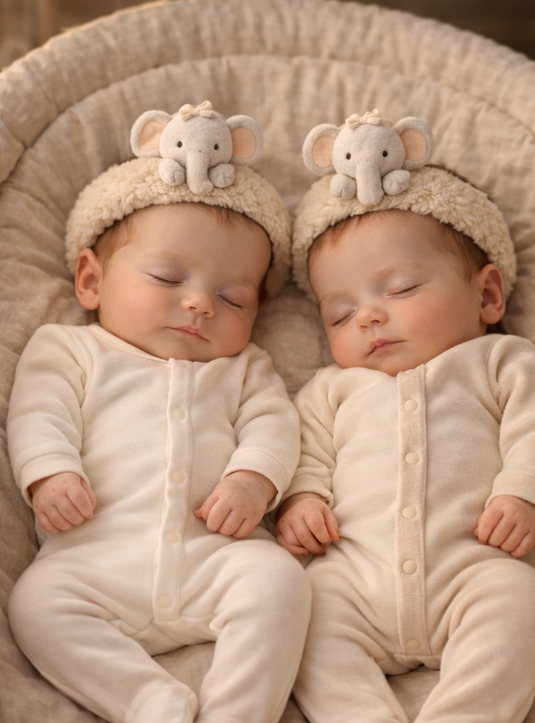 Elephant Baby Headband – Soft Cotton, Eco-friendly Detachable Design