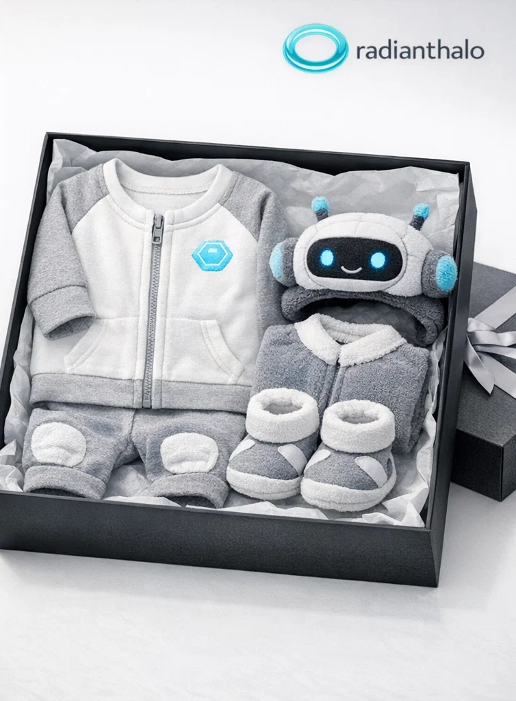 OEM Space Mission Baby Gift Box with Plush Rocket Headband for Premium Newborn Gift Programs