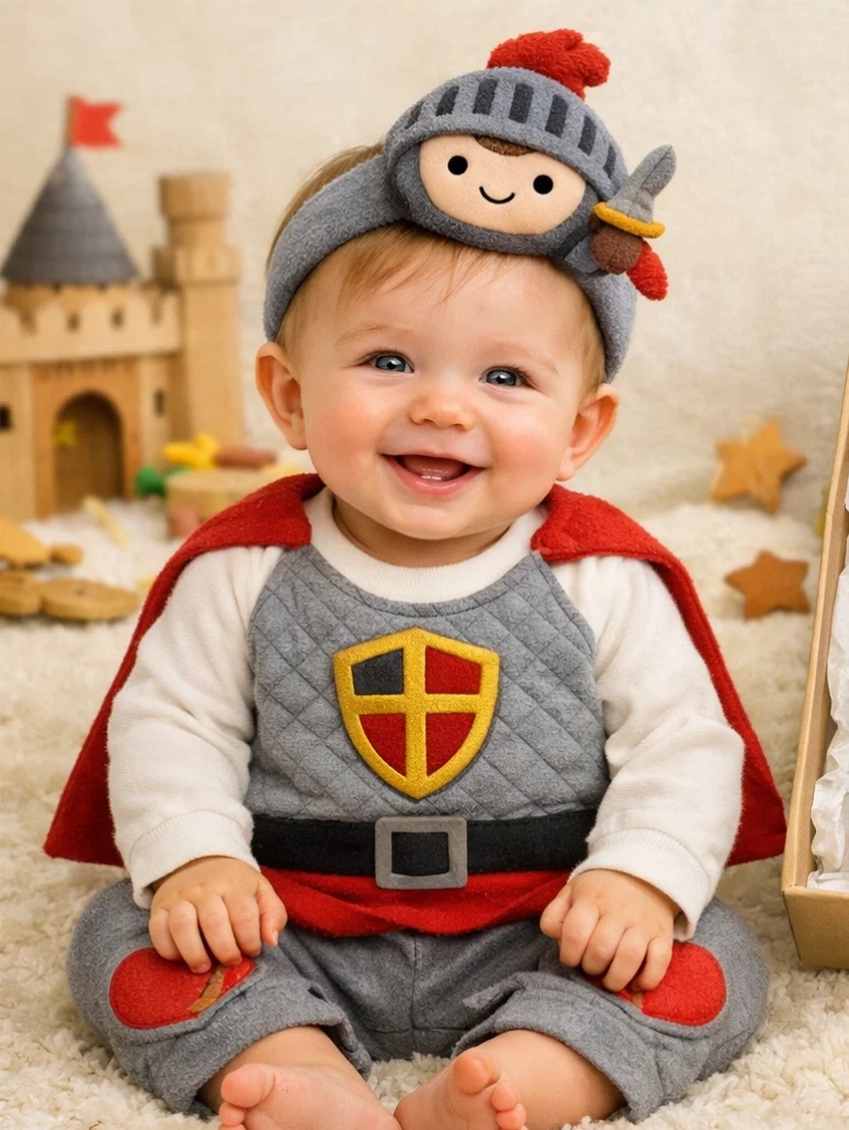 🪄 Wizard Baby Costume Gift Box with Plush Character Headband and Star Cloak Outfit