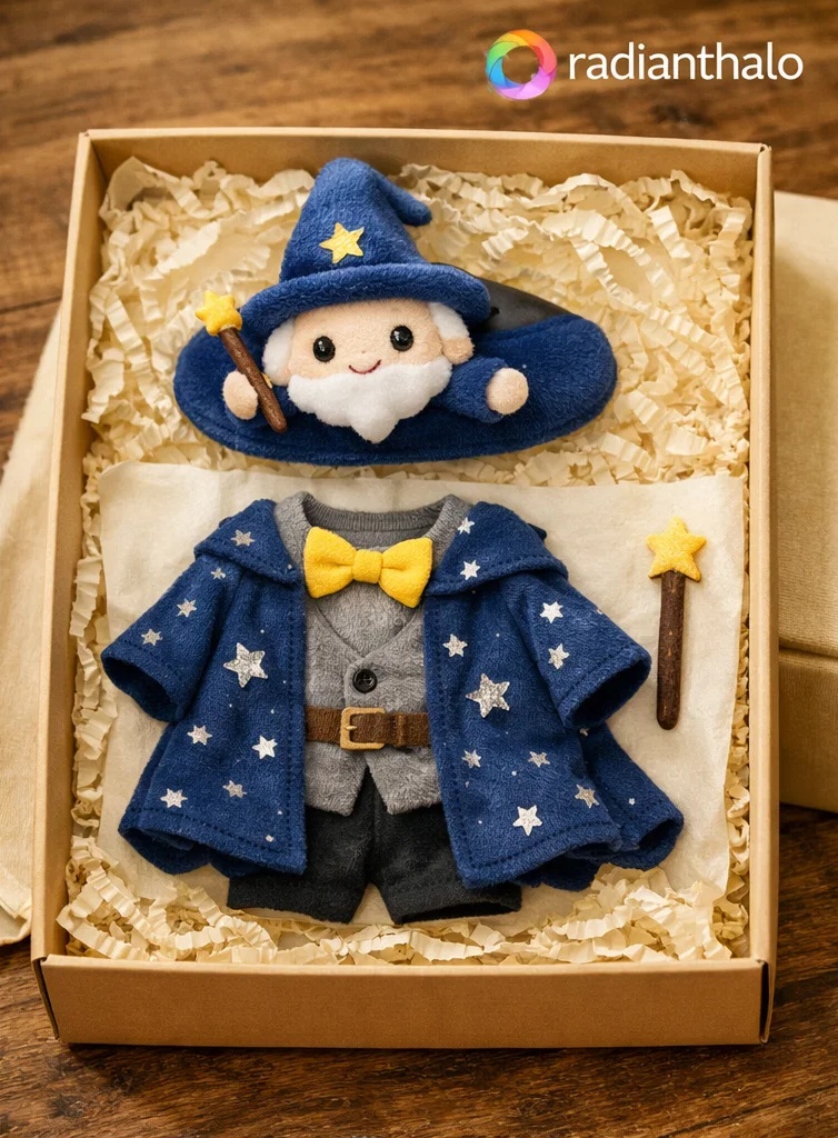 Wholesale Starry Wizard Baby Costume Gift Set with Plush Wizard Headband for Boutique Collections