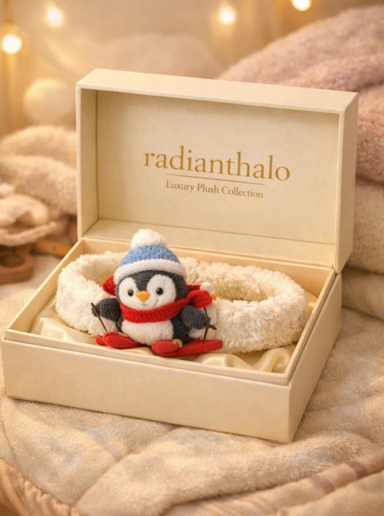 Penguin Baby Headband – Soft Cotton with Eco-friendly Detachable Toy