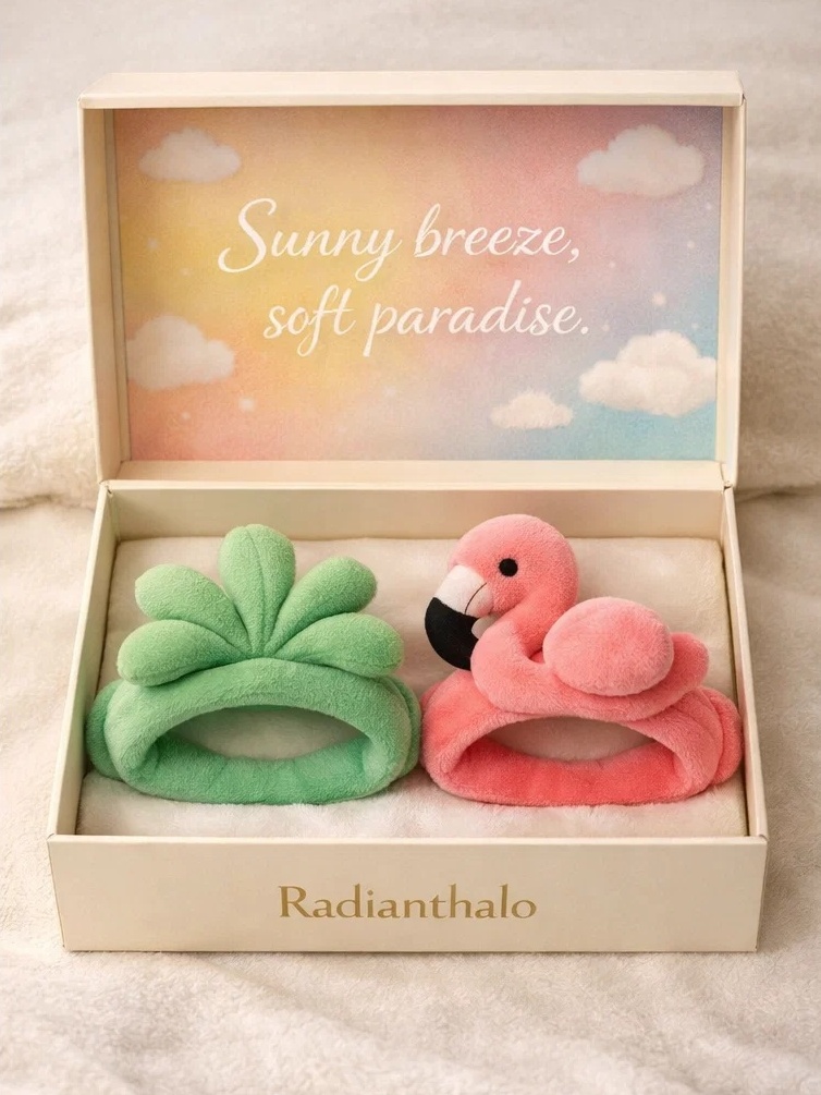 Wholesale Pastel Flamingo & Tropical Leaf Baby Headband Set for Summer Gift Collections