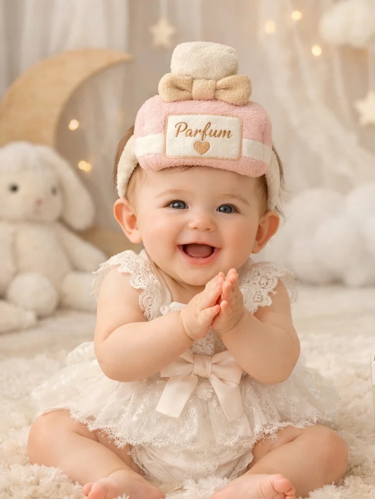Luxury Lace Baby Dress Gift Box with Plush Parfum Headband & Keepsake Presentation