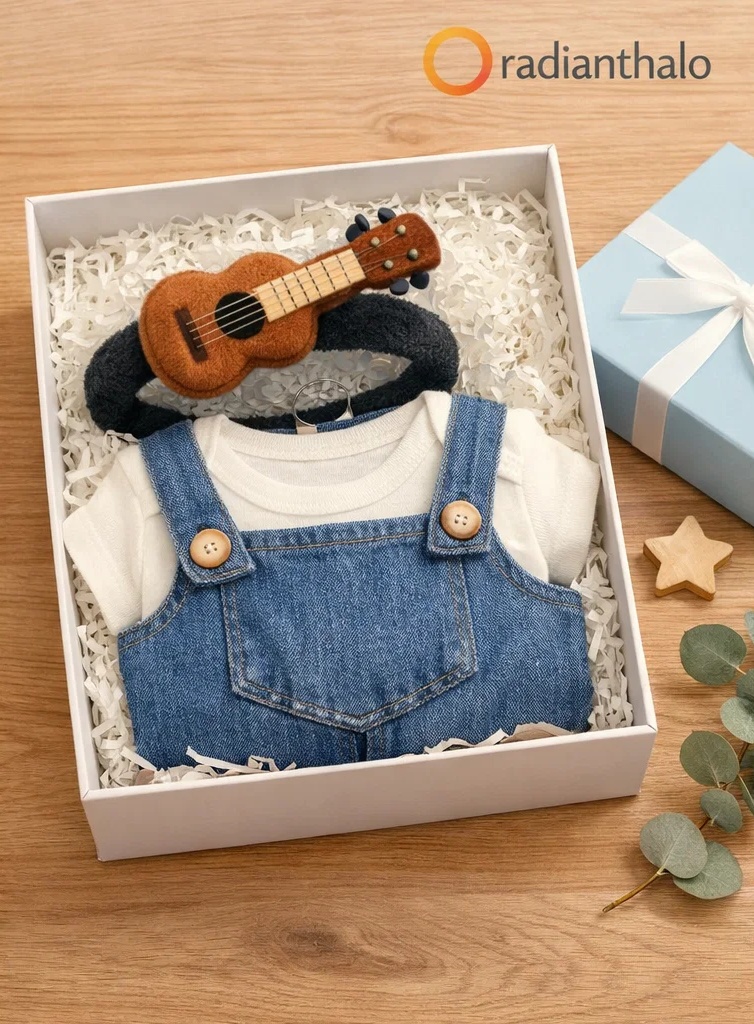 🎹 Großhandel Baby-Geschenkbox mit Piano-Outfit und Plüsch-Klavierstirnband