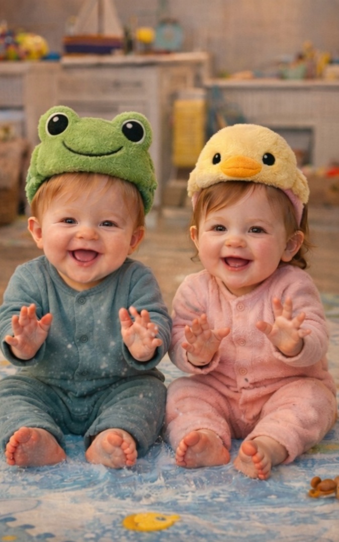 Wholesale Frog & Duckling Detachable Plush Baby Headband Set Soft Breathable Infant Hair Accessories for Boutique and Gift Retail