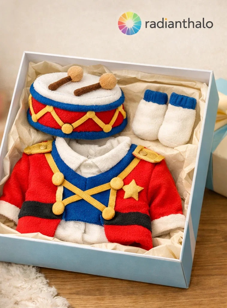 🎻 Wholesale Luxury Cream Knit Baby Gift Box Set with Violin Plush Headband