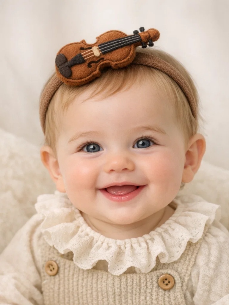 🎁 Wholesale Premium Baby Collection Gift Box Set with Knit Outfit, Violin Headband and Pouch