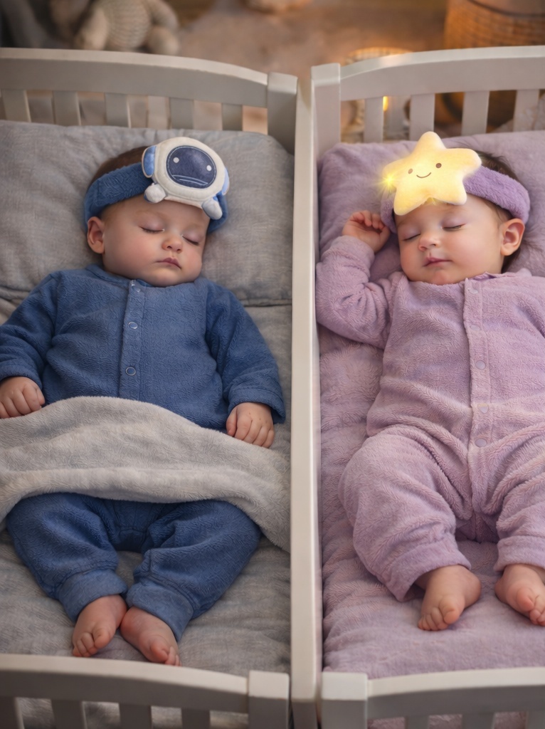 RadiantHalo Space Dreams Baby Headband Set – Astronaut & Star Plush Newborn Photo Props