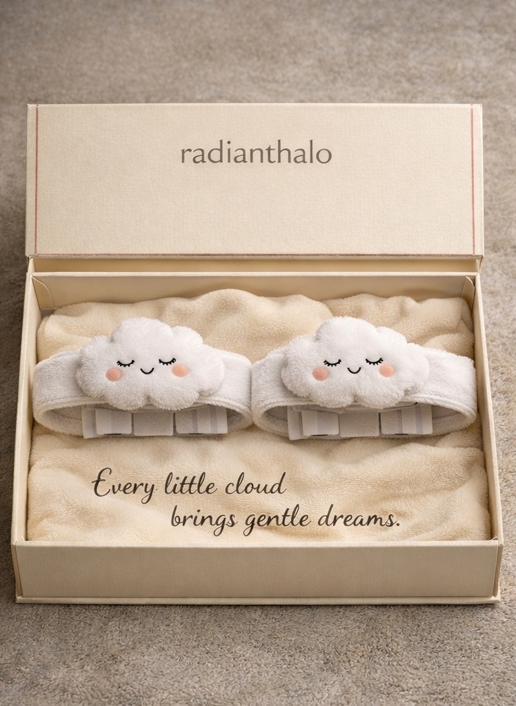 Twin Bunny Removable Baby Headbands – Easter Newborn Twin Photo Props Set