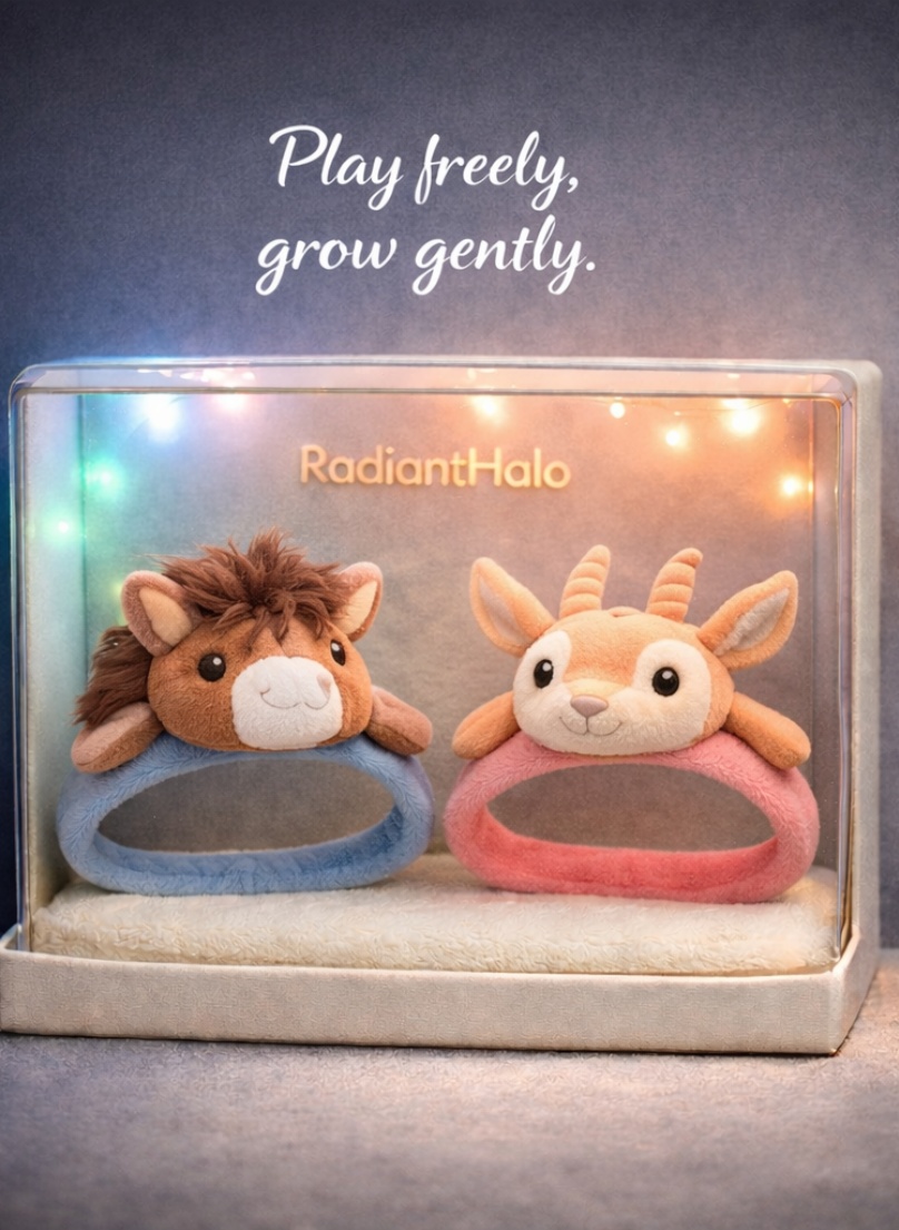 Premium Horse & Antelope Detachable Plush Baby Headband Gift Set Soft Infant Animal Hair Accessories for Wholesale Buyers