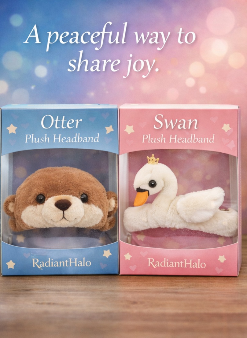 Wholesale Otter & Swan Plush Baby Headband Gift Set Soft Breathable Infant Hair Accessories for Boutique and Premium Retail