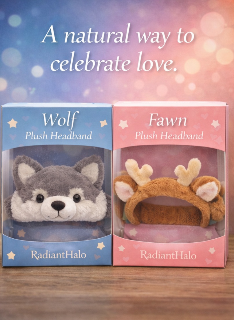 Wholesale Wolf & Fawn Plush Baby Headband Gift Set Soft Breathable Infant Hair Accessories for Boutique and Woodland Collections