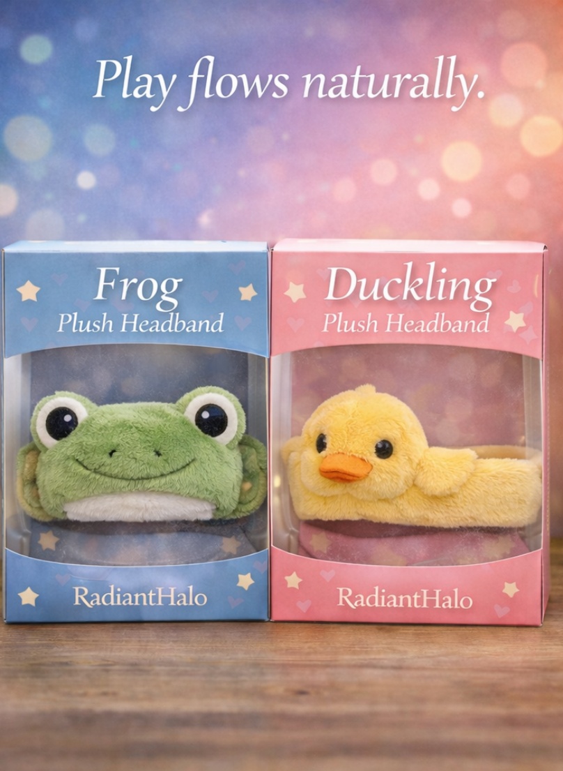 Wholesale Frog & Duckling Plush Baby Headband Gift Set Soft Breathable Infant Hair Accessories for Boutique and Seasonal Retail