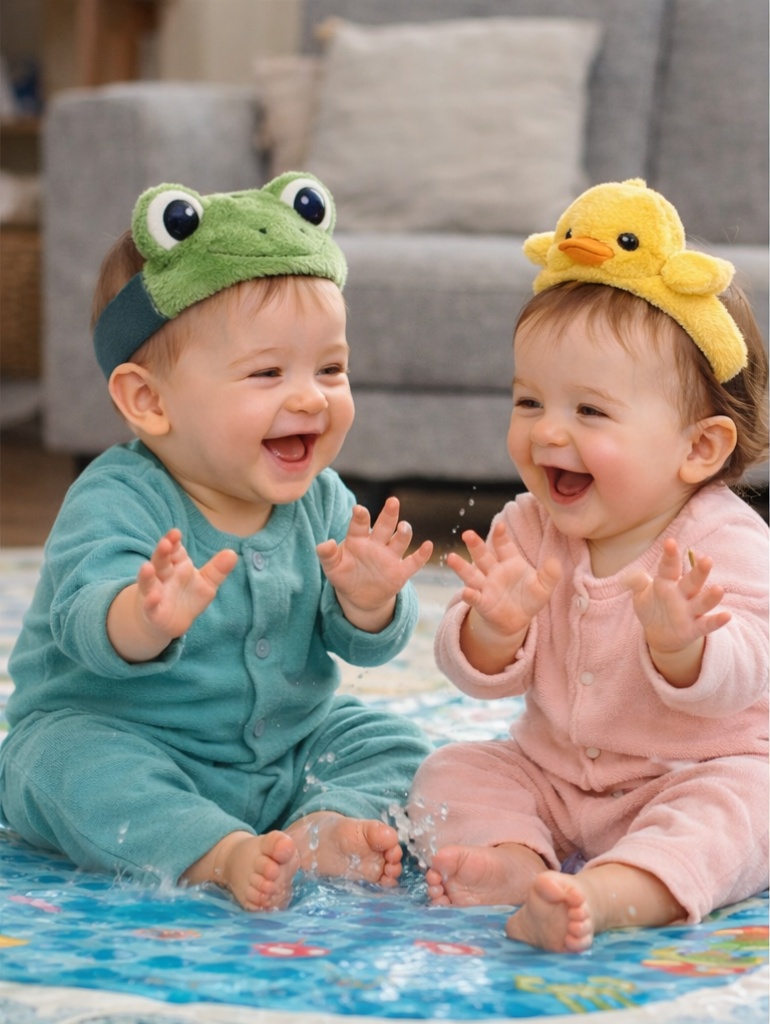 Wholesale Frog & Duckling Plush Baby Headband Gift Set Soft Breathable Infant Hair Accessories for Boutique and Seasonal Retail